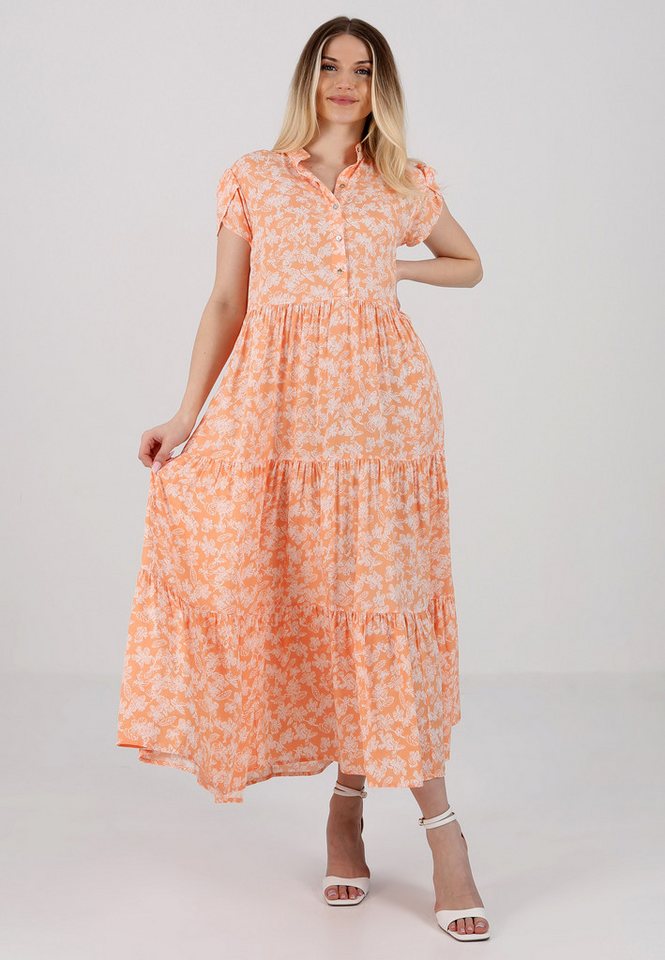 YC Fashion & Style Sommerkleid Boho-Maxikleid aus Reiner Viskose – Sommerliche Eleganz mit Volant von YC Fashion & Style