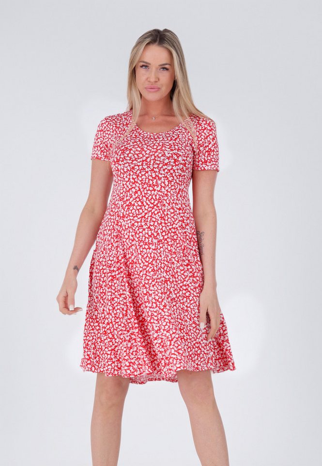 YC Fashion & Style Sommerkleid Minikleid mit Blumenmuster – luftig und ausgestellt Alloverdruck von YC Fashion & Style