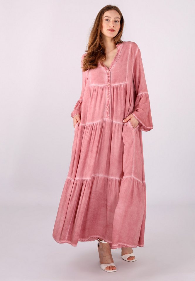 YC Fashion & Style Sommerkleid Vintage Bodenlanges Kleid Alloverdruck, Boho, Hippie, gemustert von YC Fashion & Style