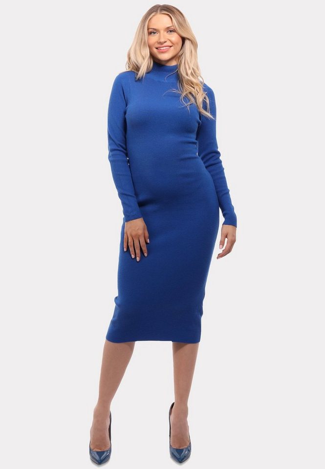 YC Fashion & Style Strickkleid Elegantes Langarm-Strickkleid mit Rollkragen in diversen Farben (1-tlg) in Unifarbe von YC Fashion & Style
