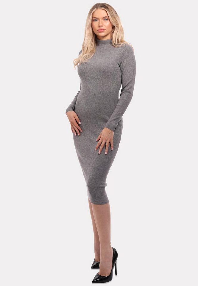 YC Fashion & Style Strickkleid Elegantes Langarm-Strickkleid mit Rollkragen in diversen Farben (1-tlg) in Unifarbe von YC Fashion & Style