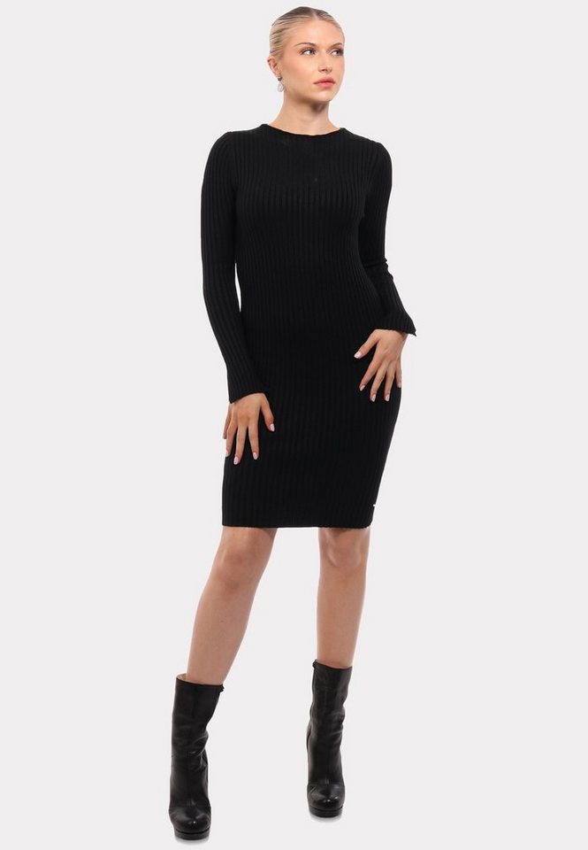 YC Fashion & Style Strickkleid Figurbetontes Rippstrick-Design mit modischem Ärmelschlitz Langarm von YC Fashion & Style