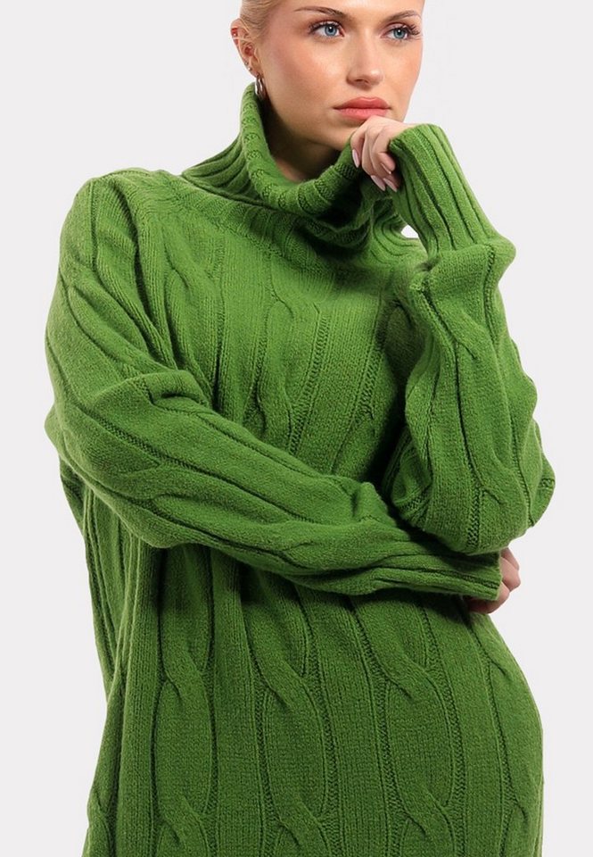 YC Fashion & Style Strickkleid Exklusives Damen Rollkragen Strickkleid (1-tlg) in Unifarbe von YC Fashion & Style