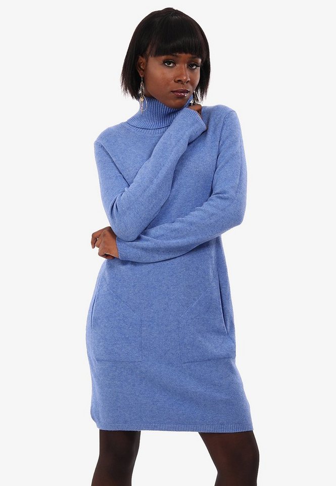 YC Fashion & Style Strickkleid Figurbetontes Feinstrick-Design mit Rollkragen und Einschubtaschen (1-tlg) in Unifarben von YC Fashion & Style