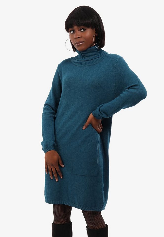 YC Fashion & Style Strickkleid Figurbetontes Feinstrick-Design mit Rollkragen und Einschubtaschen (1-tlg) in Unifarben von YC Fashion & Style