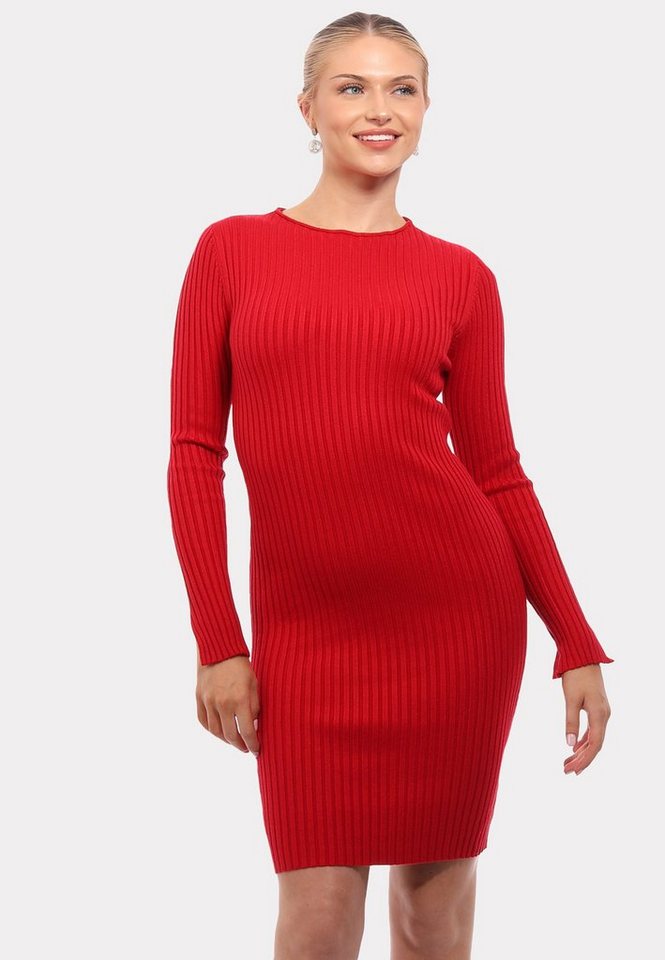 YC Fashion & Style Strickkleid Figurbetontes Rippstrick-Design mit modischem Ärmelschlitz Langarm YC Fashion & Style Strickkleid Figurbetontes Rippstrick-Design mit modischem Ärmelschlitz Langarm von YC Fashion & Style