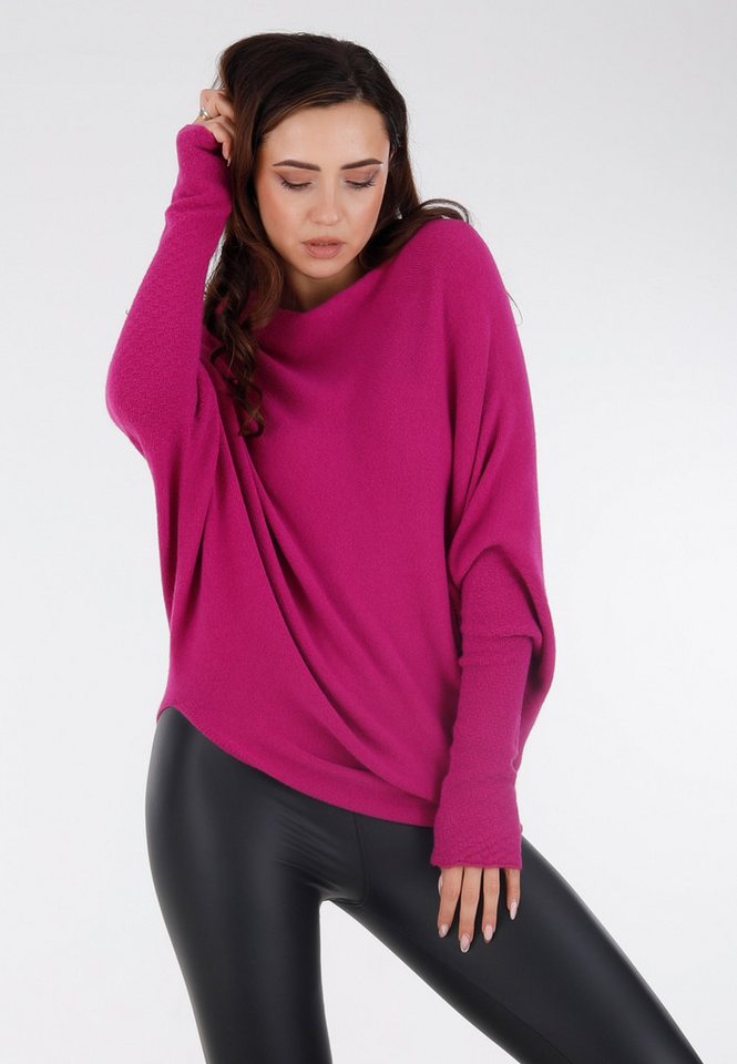 YC Fashion & Style Strickpullover "Casual Chic: Asymmetrischer Pullover in Longform" Basic von YC Fashion & Style