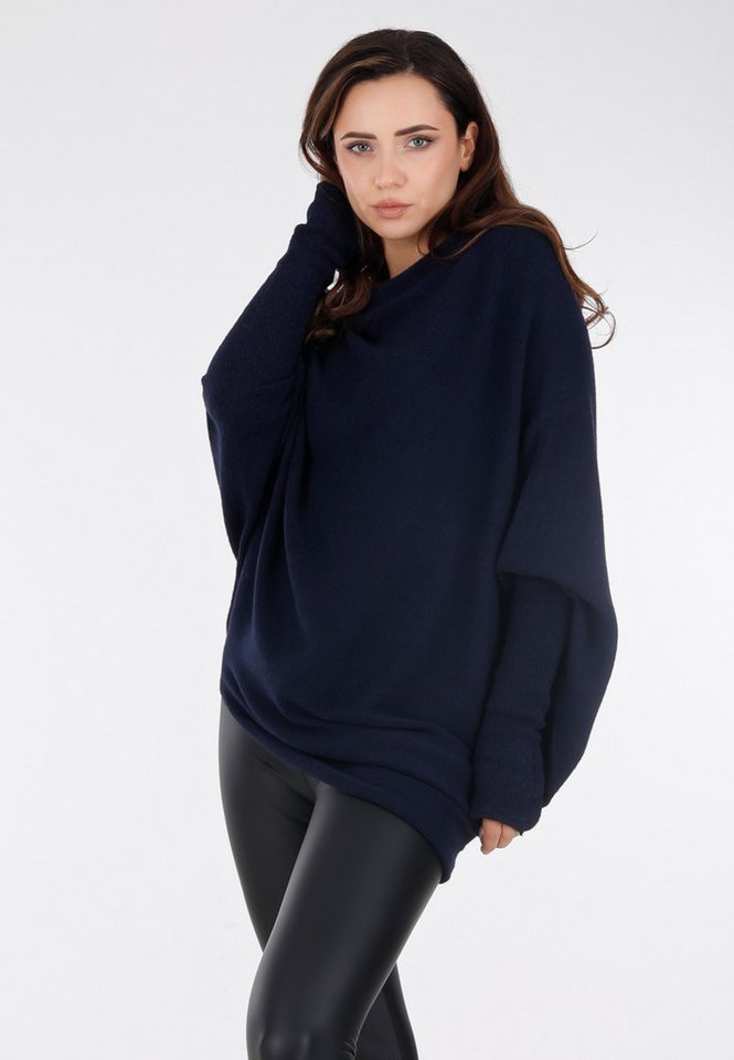 YC Fashion & Style Strickpullover "Casual Chic: Asymmetrischer Pullover in Longform" One Size (34-44) in Unifarbe von YC Fashion & Style