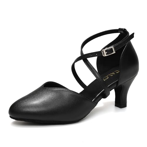 YCALCP Tanzschuhe Damen Standard und Latein Geschlossen Tanzschuhe Damen Latein Salsa Tango Bachata Ballsaal,DSL666-Schwarz-6cm-S,EU 36.5 YCALCP Tanzschuhe Damen Standard und Latein Geschlossen Tanzschuhe Damen Latein Salsa Tango Bachata Ballsaal,DSL666-Schwarz-6cm-S,EU 36.5 von YCALCP