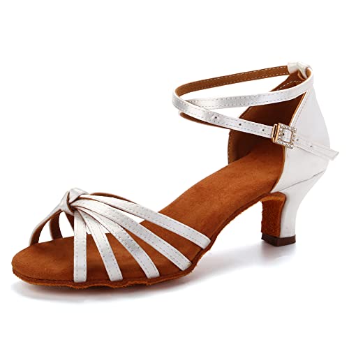 YCALCP Latein Tanzschuhe Damen Satin Prom Salsa Standard Profi Praxis 5cm,LP-1217GB-Weiß-5cm,40 EU YCALCP Latein Tanzschuhe Damen Satin Prom Salsa Standard Profi Praxis 5cm,LP-1217GB-Weiß-5cm,40 EU von YCALCP