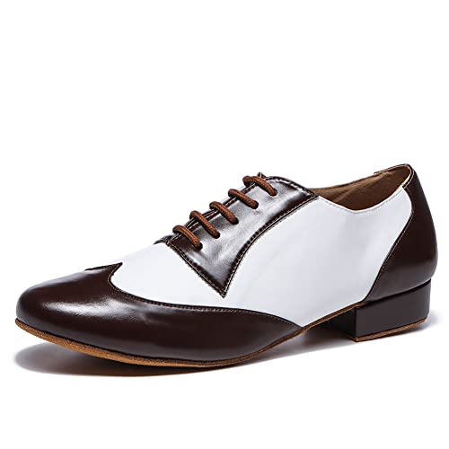 YCALCP Tanzschuhe latein Herren Schnürsenkel Tango Praxis Sozial,L535-Weiß-2.5CM,46 EU von YCALCP