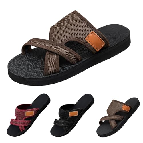 Angebote-Des-Tages-Heute Orthopädische Sandalen Damen Hallux Valgus Flach Pantolette Leichte Mesh Strandsandalen Bequeme Big Toe Hausschuhe Breite Füße Casual Freizeitschuhe Pantolette Sommerschuhe von YCBMINGCAN