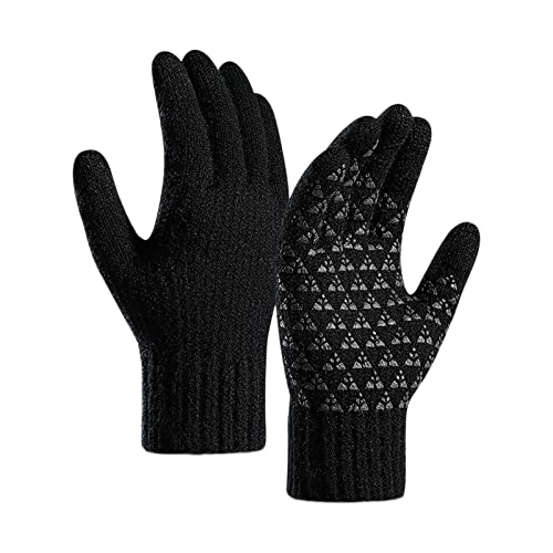 Black Week Angebote Thermohandschuhe Winter Herren Handschuhe Herren Damen Thermo Winterhandschuhe Touchscreen Warme Rutschfester Strickhandschuhe Softshell Handschuhe für Herren Radfahren Outdoor von YCBMINGCAN