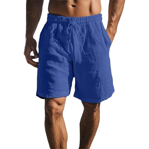 Meine Bestellungen Anzeigen Leinen Shorts Herren Sommer Leinen Kurze Hose Herren Passform Freizeithose Elastische Taille Stretch Leicht Sommershorts Einfarbige Lockere Mit Taschen Beach Shorts von YCBMINGCAN