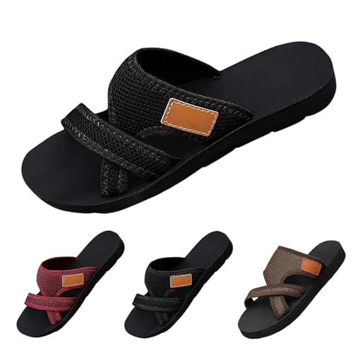 Prime-Day-2025-Angebote Orthopädische Sandalen Damen Hallux Valgus Flach Pantolette Leichte Mesh Strandsandalen Bequeme Big Toe Hausschuhe Breite Füße Casual Freizeitschuhe Pantolette Sommerschuhe von YCBMINGCAN