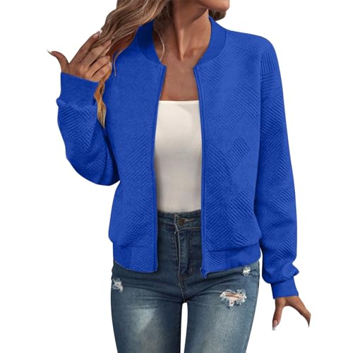 Retourenkauf-Angebote Bomberjacke Damen Blouson Sommerjacke ohne kapuze Jacke Leichte Reißverschluss Sweatjacke Bomber Jacket Übergangsjacke College Jacket Fliegerjacke Damenjacke Wanderjacke von YCBMINGCAN