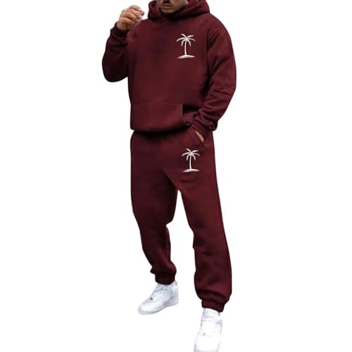 Warehouse Deal Tracksuit Herren Jogginganzug Herren Warm Gefüttert 2-Teilig Trainingsanzug 3D Druck Sportanzug Einfarbig Hoodie Y2K Hip Hop mit Taschen Hausanzug Klassisch Jogginganzug Tracksuit Set von YCBMINGCAN