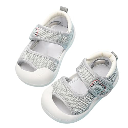 YCBMINGCAN Baby-Lauflernschuhe für Damen und Herren, rutschfest, atmungsaktiv, für, 1–3, 6 Monate, Schuhe mit weicher Sohle, mehrere Farben optional Kinderschuhe Elefanten Junge (Grey, 0-3 Months) von YCBMINGCAN