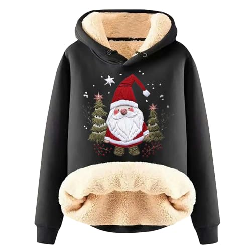 YCBMINGCAN Blitzangebote Pullover FüR Damen Weihnachtspullover Damen Hoodie Damen Fleece Sweatshirt Winter Warm Dicke Weihnachts Pullover Damen Weihnachten Fleecepullover von YCBMINGCAN