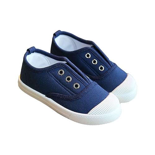 YCBMINGCAN Kinder-Segeltuchschuhe, atmungsaktive Jungen- und Mädchenschuhe, Indoor-Kinderschuhe, Kleinkindschuhe Hohe Jungen Sneaker (Navy, 23.5 Infant) von YCBMINGCAN