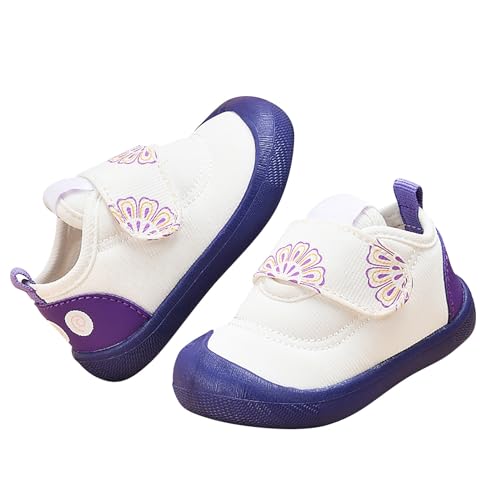 YCBMINGCAN Kleinkinderschuhe Babyschuhe für Mädchen Babyschuhe für 03 Babyschuhe Frühling und weiche Sohle rutschfest atmungsaktiv Baby 3 Monate Mädchen (Purple, 6-9 Months) von YCBMINGCAN