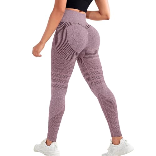 YCBMINGCAN Kurzarm Lounge SetYogahose Damen Blickdichte Sport Leggings High Waist Gym Leggings Boom Booty Seamless Yoga Hosen Nahtlose Lang Sporthose Leggins Blickdicht Schwarz Fitness,Freizeit,Gym von YCBMINGCAN