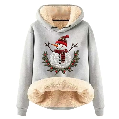 YCBMINGCAN Sale Damen Damen Pullover Elegant Weihnachtspullover Damen Hoodie Damen Fleece Sweatshirt Winter Warm Dicke Weihnachts Pullover Damen Weihnachten Fleecepullover von YCBMINGCAN