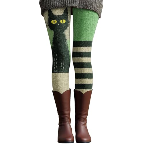 YCBMINGCAN Sportleggins Damen Lang,Halloween Leggings Damen Hohe Taille Bedruckte Strumpfhose mit Kürbis Motiv Gruselig Muster Leggins Blickdicht Herbst Sporthose Yogahose für Halloween Party Kostüm von YCBMINGCAN