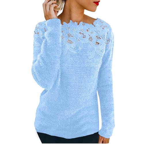 YCBMINGCAN Warehouse Deal Pullover Damen Warmer Fleece Winterpullover Grosse Grössen Fleecepullover Hollow Out Blumen Top Einfarbig Rundhals Sweatshirt Ohne Kapuze Oberteil Langarmshirt Elegant YCBMINGCAN Warehouse Deal Pullover Damen Warmer Fleece Winterpullover Grosse Grössen Fleecepullover Hollow Out Blumen Top Einfarbig Rundhals Sweatshirt Ohne Kapuze Oberteil Langarmshirt Elegant von YCBMINGCAN