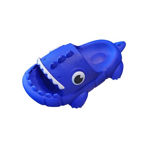 YCBMINGCAN und Mädchen in kleinen Kinder-Cartoon-Dinosaurier-Startseite, rutschfeste Sandalen, Hausschuhe Gummistiefel Mädchen 29 (Blue, 30.5 Little Child) von YCBMINGCAN