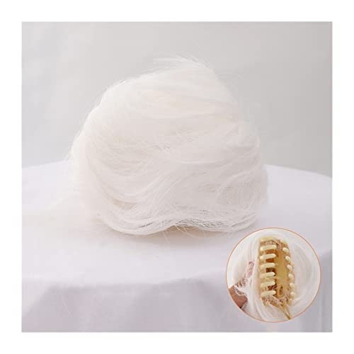 Haar-Accessoires, 2 Stück, Katzenohren, synthetischer Donut-Dutt, Haarklammer, unordentlicher Dutt, Pferdeschwanz, Haarverlängerung, Perücke, Haarschmuck, Haarteile für Damen (C) von YCCHAH