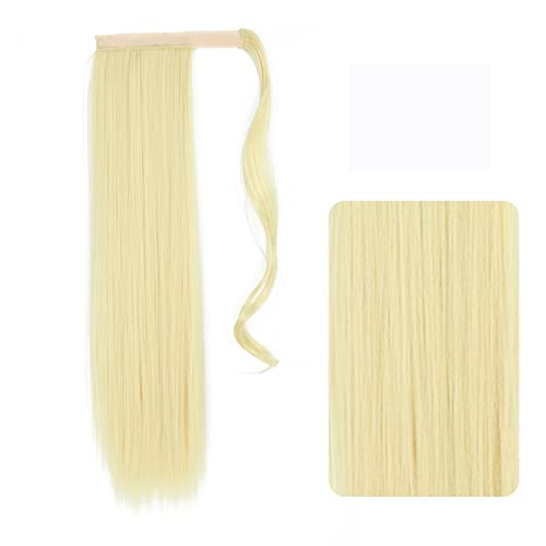 Haar-Accessoires, 55,9 - 81,3 cm, Kunsthaar, lang, glatt, Pferdeschwanz, Perücke, Wickel-Haarspange, Haarverlängerung, Pferdeschwanz, Dutt für Damen, Haarteile für Damen (1,557,6 cm) von YCCHAH
