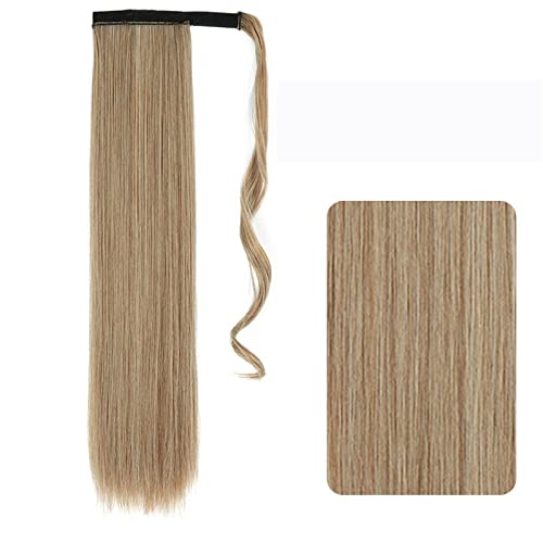 Haar-Accessoires, 55,9 - 81,3 cm, lang, glatt, Pferdeschwanz, Perücke, Wickel-Haarspange, Haarverlängerung, Pferdeschwanz-Dutt für Damen, Haarteile für Damen (M30-62 Zoll) von YCCHAH