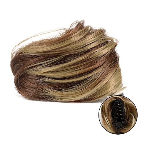 Haar-Accessoires, synthetische Haarklammer, Dutt, Katzenohren, Donut, Dutt, Mini-Haarverlängerung, Damen-Haarschmuck, Haarteile für Damen (12H24) von YCCHAH