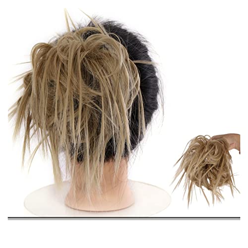 Haar-Accessoires, unordentlicher Dutt, Pferdeschwanz, Haarverlängerung mit elastischem Gummiband, synthetischer, flauschiger Dutt, Damenperücke, Haarteile für Damen (0011) von YCCHAH