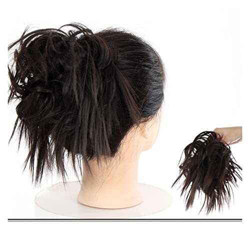 Haar-Accessoires, unordentlicher Dutt, Pferdeschwanz, Haarverlängerung mit elastischem Gummiband, synthetischer, flauschiger Dutt, Damenperücke, Haarteile für Damen (003) von YCCHAH