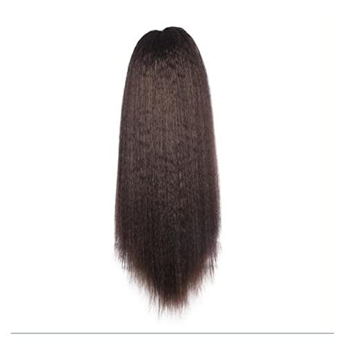 Haar Zubehör 1 Pack Synthetische Lange Gerade Lockige Pferdeschwanz Extender Mit Kordelzug Haarnadel Knoten für Schwarze Frauen Perücken Haarteile Für Frauen(04,18inch) von YCCHAH