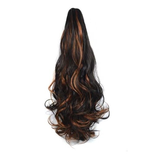 Haar Zubehör 20 zoll Damen Modische Lange Lockige Haar Große Welle Synthetische Perücke Klaue Clip Stil Pferdeschwanz Haar Extensions Knoten Haarteile Für Frauen(06) von YCCHAH