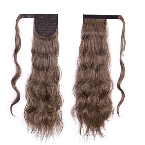 Haar Zubehör 22 Zoll Lange Wellenförmige Locke Wrap Pferdeschwanz Hitze Beständig Synthetische Perücke Pferdeschwanz Extensions Knoten für Frauen Haarteile Für Frauen(2-30) von YCCHAH