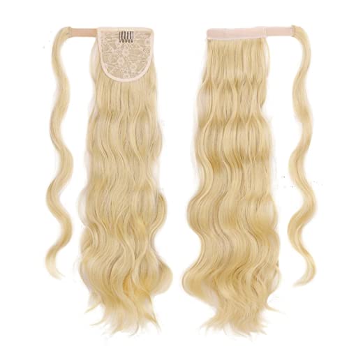 Haar Zubehör 22 Zoll Lange Wellenförmige Locke Wrap Pferdeschwanz Hitze Beständig Synthetische Perücke Pferdeschwanz Extensions Knoten für Frauen Haarteile Für Frauen(M22-613) von YCCHAH