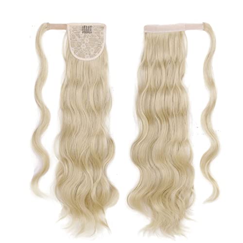 Haar Zubehör 22 Zoll Lange Wellenförmige Locke Wrap Pferdeschwanz Hitze Beständig Synthetische Perücke Pferdeschwanz Extensions Knoten für Frauen Haarteile Für Frauen(M24-613) von YCCHAH