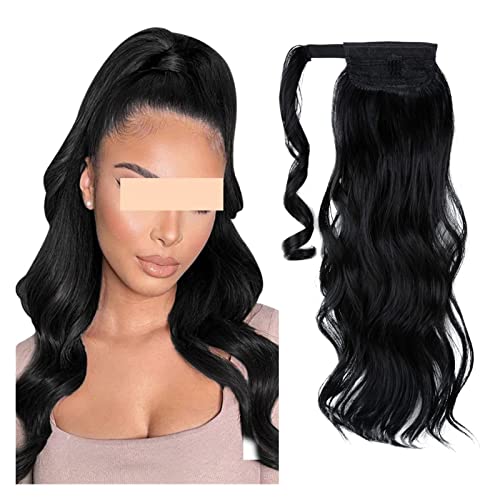 Haar-Zubehör Messy Curly Bun Verlängerung Wig Wavy Ponytail Pompadour Ponytail Extension Cord Haarverlängerungen Curl Clips Synthetische Dutt Haarteile für Frauen (04,22 Zoll) von YCCHAH