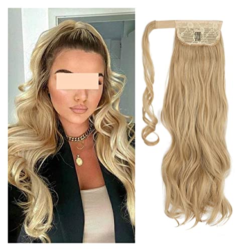 Haar-Zubehör Messy Curly Bun Verlängerung Wig Wavy Ponytail Pompadour Ponytail Extension Cord Haarverlängerungen Curl Clips Synthetische Dutt Haarteile für Frauen (05,18 Zoll) von YCCHAH