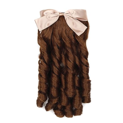 Haar Zubehör Prinzessin Lockige Perücke Damen Mode Cheongsam Perücke Retro Styling Pferdeschwanz Haarverlängerung Lockige Kamm Lockige Knoten Haarteile Für Frauen(C) von YCCHAH