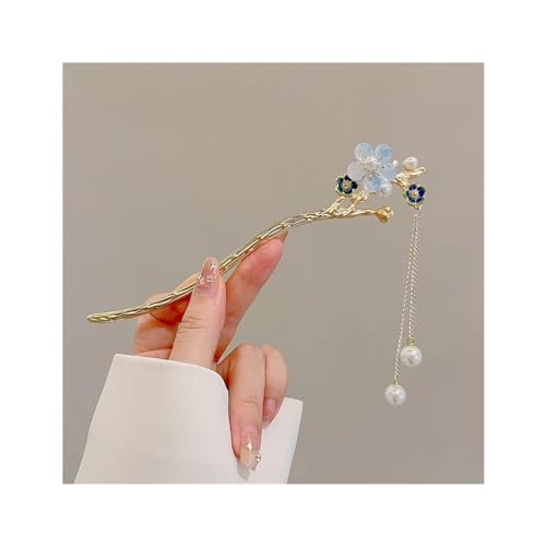 Haarnadeln, klassische Blumen-Haarspange für Damen, Vintage-Haar-Accessoires für Hochzeitsfeier, Haarklammern für dickes Haar, chinesische Haarnadeln (03) von YCCHAH