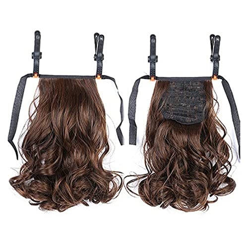 Haarschmuck 1-Pack Kurze Wellenförmige Pferdeschwanz Haar Extensions Synthetische Kordelzug Barrettes Lockige Verlängerung Rolle für den täglichen Gebrauch durch Frauen Haarteile Für Frauen(001) von YCCHAH