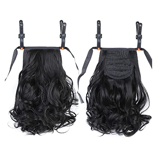 Haarschmuck 1-Pack Kurze Wellenförmige Pferdeschwanz Haar Extensions Synthetische Kordelzug Barrettes Lockige Verlängerung Rolle für den täglichen Gebrauch durch Frauen Haarteile Für Frauen(002) von YCCHAH