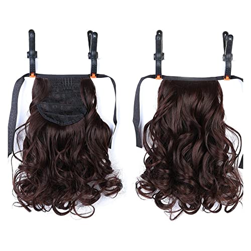 Haarschmuck 1-Pack Kurze Wellenförmige Pferdeschwanz Haar Extensions Synthetische Kordelzug Barrettes Lockige Verlängerung Rolle für den täglichen Gebrauch durch Frauen Haarteile Für Frauen(003) von YCCHAH