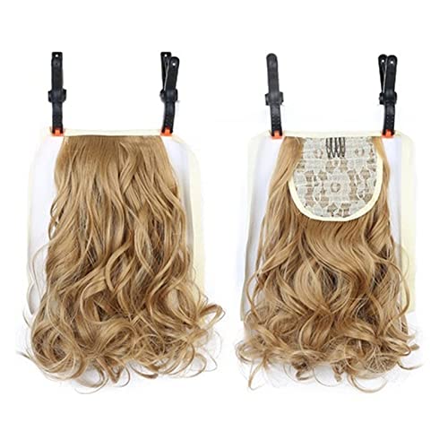 Haarschmuck 1-Pack Kurze Wellenförmige Pferdeschwanz Haar Extensions Synthetische Kordelzug Barrettes Lockige Verlängerung Rolle für den täglichen Gebrauch durch Frauen Haarteile Für Frauen(005) von YCCHAH