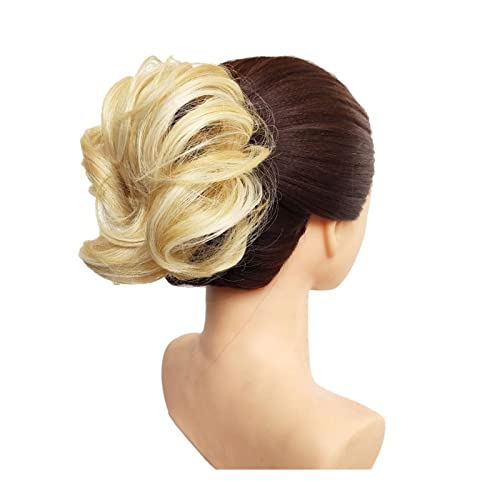 Haarschmuck 1 Pack Messy Bun Pieces Pferdeschwanz-Haarverlängerungen Synthetische Donut Brötchen mit Gummiband Haarbrötchen für Frauen Haarteile Für Frauen(22H613) von YCCHAH